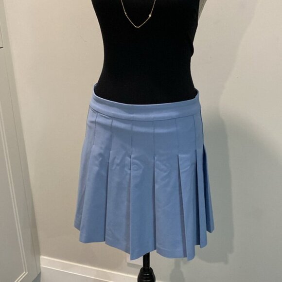 Women's Aritzia Sunday Best Micro Skirt Pleated Light Blue - Picture 8 of 12